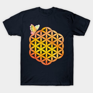 Flower of life, butterfly T-Shirt